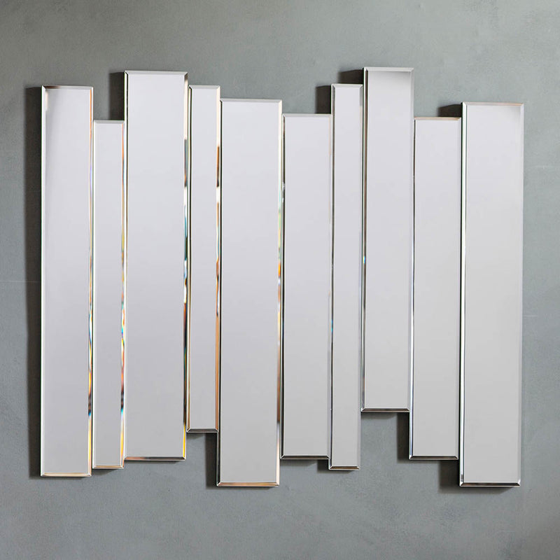 Montessa Medium Rectangle Wall Mirror - Silver