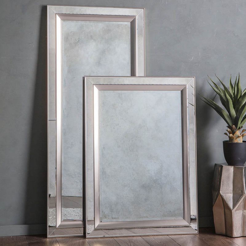 Madrid Extra Large Rectangle Leaner Mirror - Silver