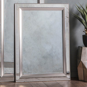 Madrid Large Rectangle Wall Mirror - Silver