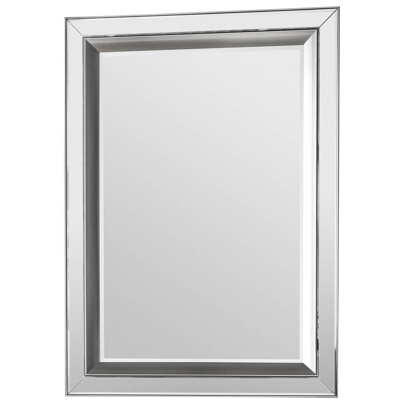 Madrid Large Rectangle Wall Mirror - Silver