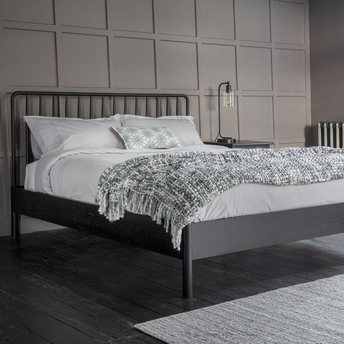 Wycombe Oak Double Bed - Black