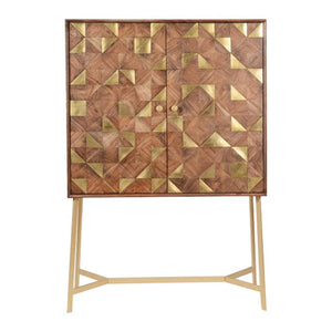 Tate Acacia Wood Drinks Cabinet - Black