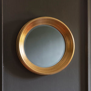 Chaplin Medium Round Wall Mirror - Gold