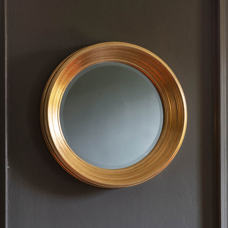 Chaplin Medium Round Wall Mirror - Gold