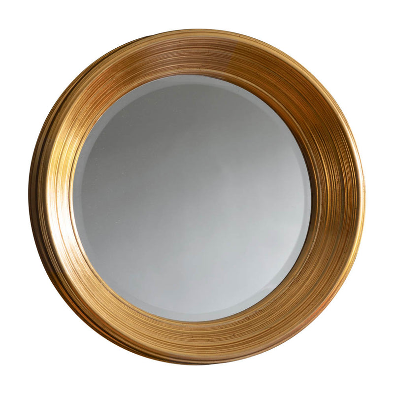 Chaplin Medium Round Wall Mirror - Gold