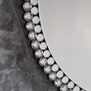 Fallon 80cm Medium Round Wall Mirror - Silver