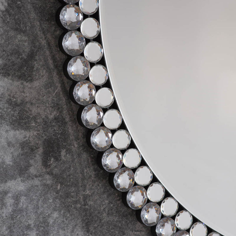 Fallon 80cm Medium Round Wall Mirror - Silver