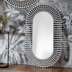 Sharrington Large Oval Wall Mirror - Silver