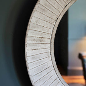 Ramlia Medium Round Wall Mirror - Cream