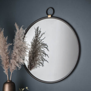 Bayswater Medium Round Wall Mirror - Black