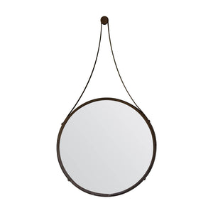 Broadway 91cm Medium Round Wall Mirror - Bronze