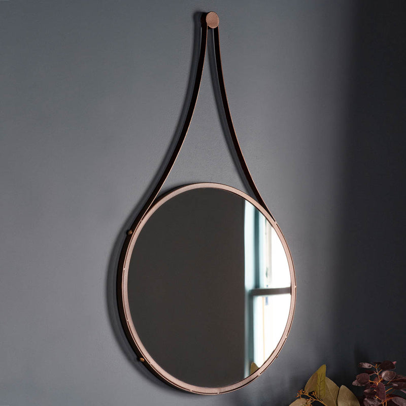 Broadway 74cm Medium Round Wall Mirror - Bronze