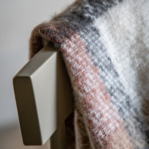Check Faux Mohair Throw - Natural