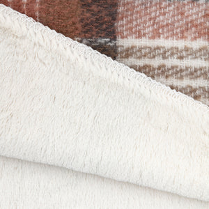 Check Faux Mohair Throw - Natural