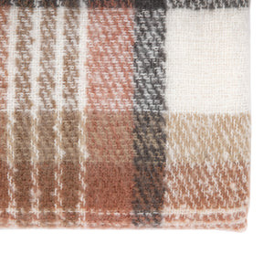 Check Faux Mohair Throw - Natural