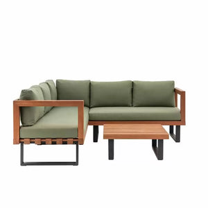 Oad Eucalyptus Outdoor Lounge Set - Green / Natural