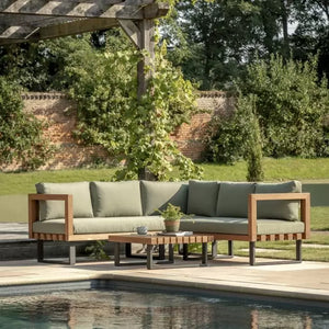 Oad Eucalyptus Outdoor Lounge Set - Green / Natural