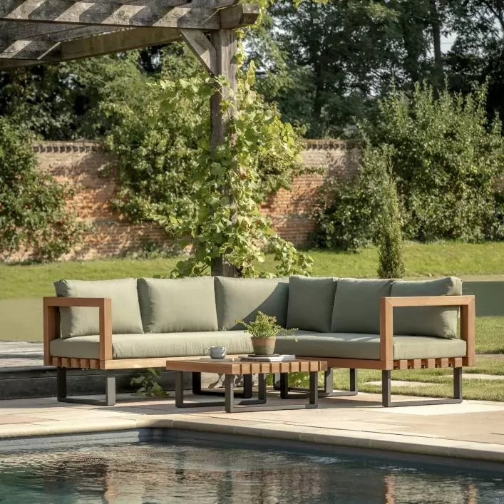 Oad Eucalyptus Outdoor Lounge Set - Green / Natural