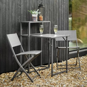 Kavala Folding Bistro Set - Charcoal