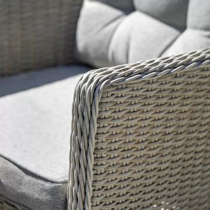 Holton 4 Seater Outdoor Round Dining Set - Stone