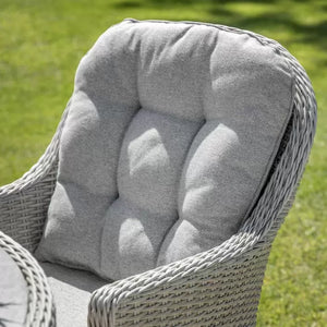 Holton 4 Seater Outdoor Round Dining Set - Stone