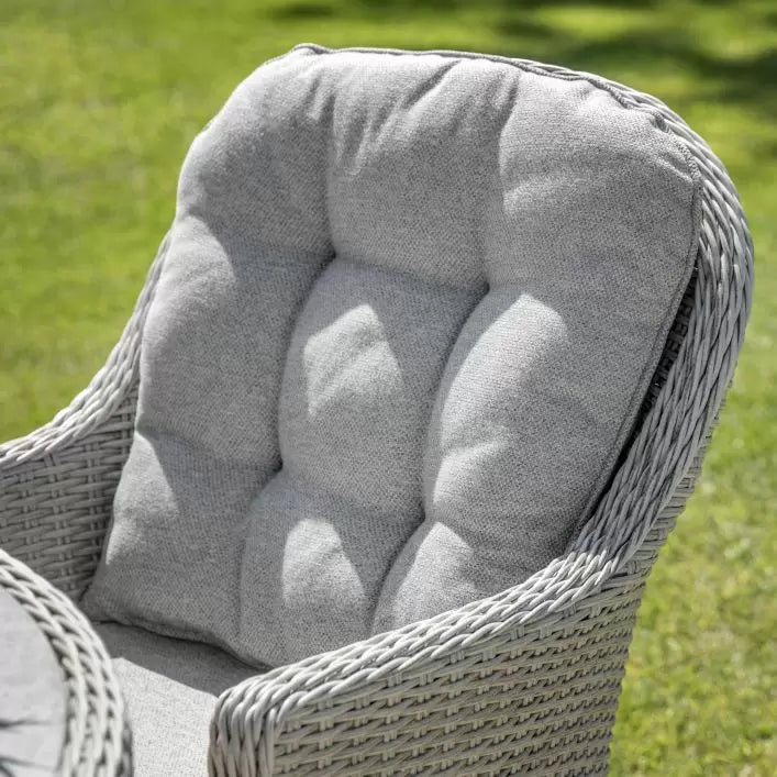 Holton 4 Seater Outdoor Round Dining Set - Stone