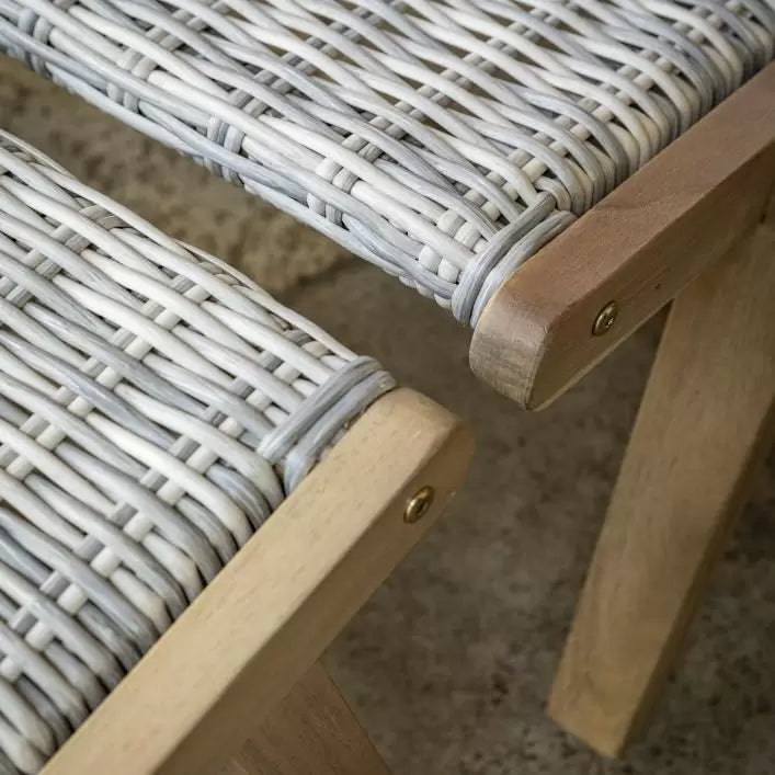Vatalos Lounge Chair with Footstool - Natural