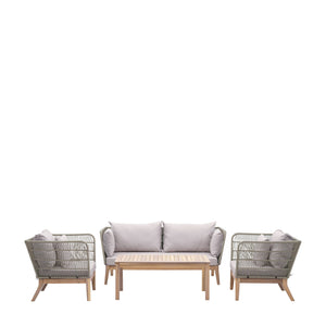 Cataldo Acacia Outdoor Lounge Set - Natural