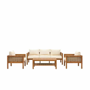 Belize Acacia Outdoor Lounge Set - Natural