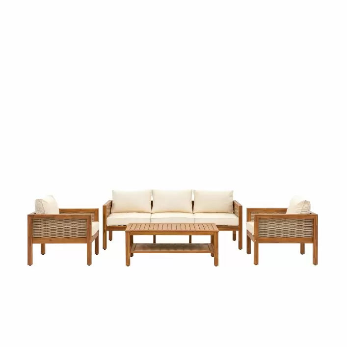 Belize Acacia Outdoor Lounge Set - Natural