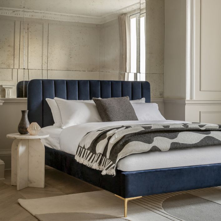 Kensington Double Bed - Indigo