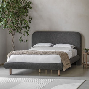 Rabley Double Bed - Charcoal