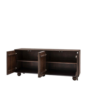 Arc 4 Door Mango Wood Sideboard - Walnut