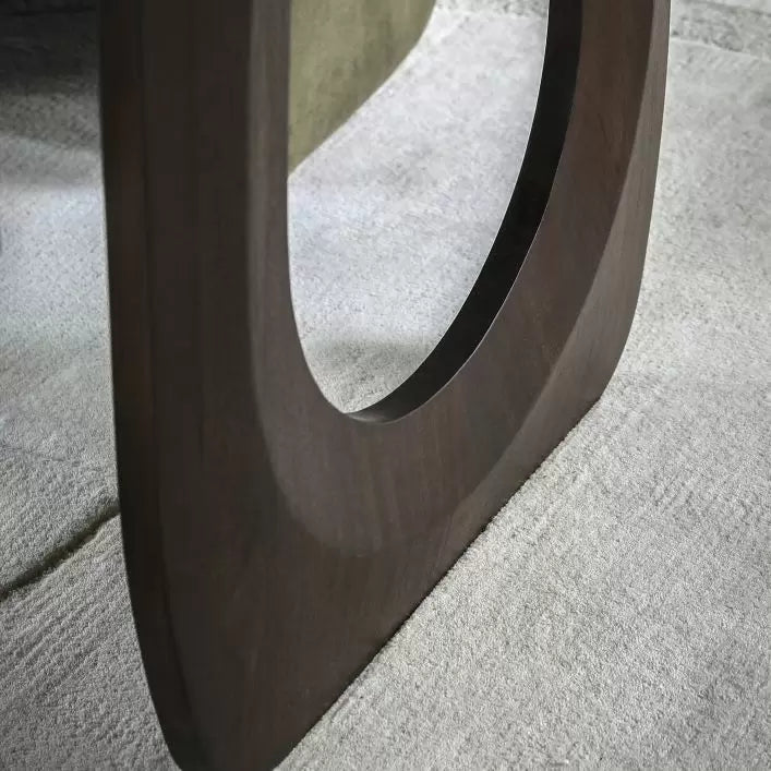 Arc 200cm Mango Wood Dining Table - Walnut