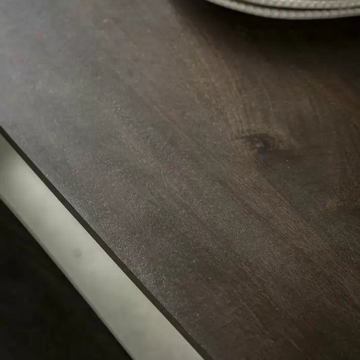 Arc 200cm Mango Wood Dining Table - Walnut