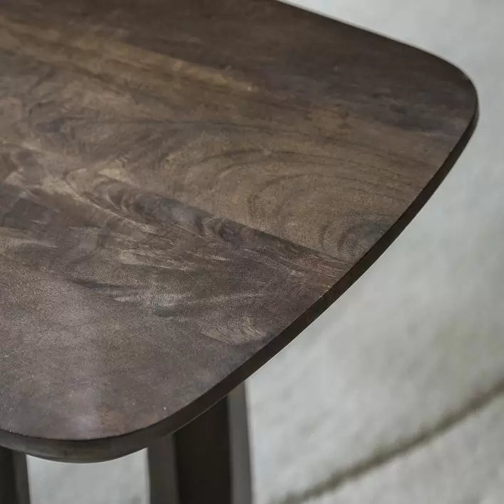 Arc 120cm Mango Wood Dining Bench - Walnut