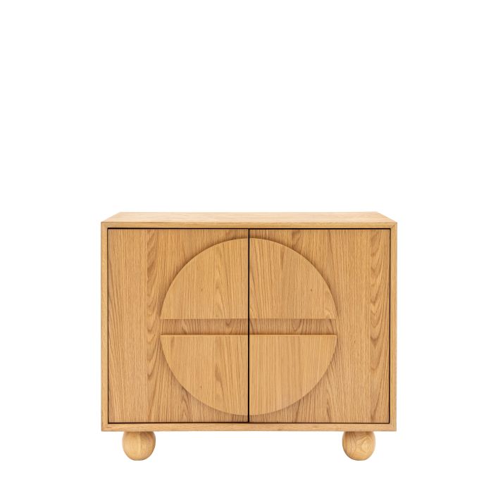 Geo 2 Door Oak Finish Sideboard - Natural
