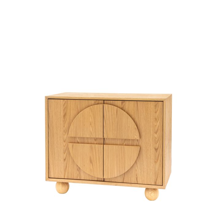 Geo 2 Door Oak Finish Sideboard - Natural