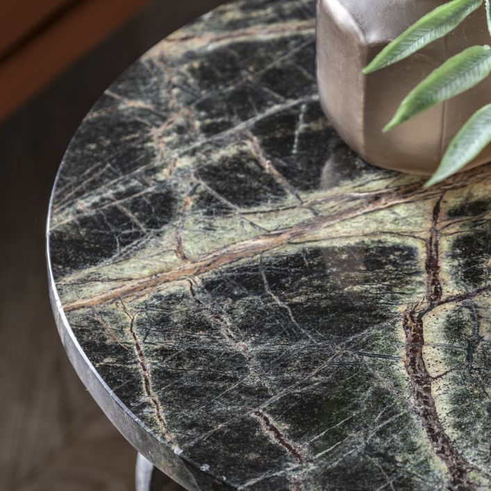 Amalfi  Marble Side Table - Ember