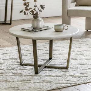 Moderna Round Coffee Table - Travertine