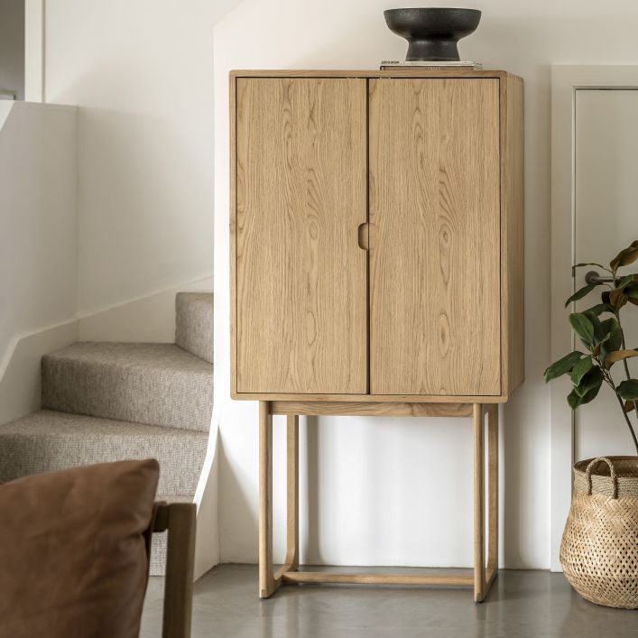 Craft Oak Drinks Cabinet - Natural