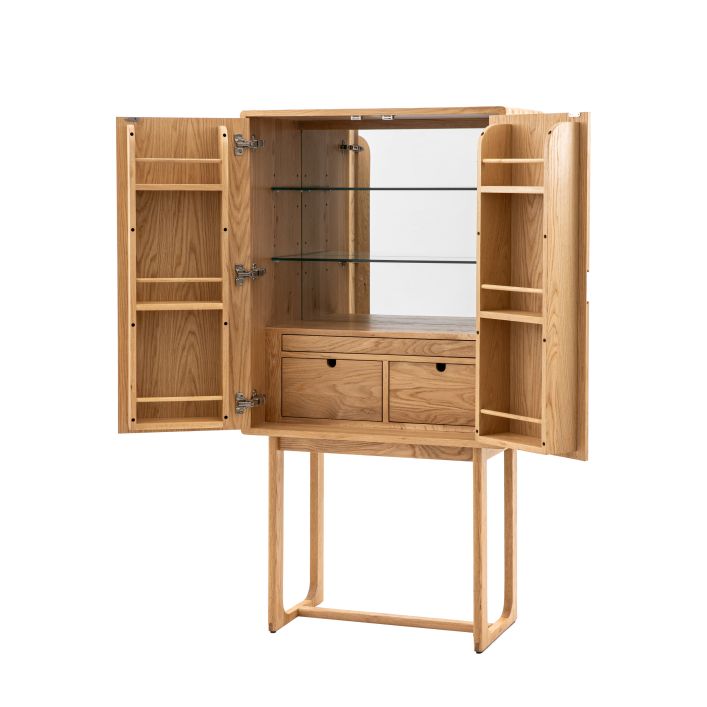 Craft Oak Drinks Cabinet - Natural