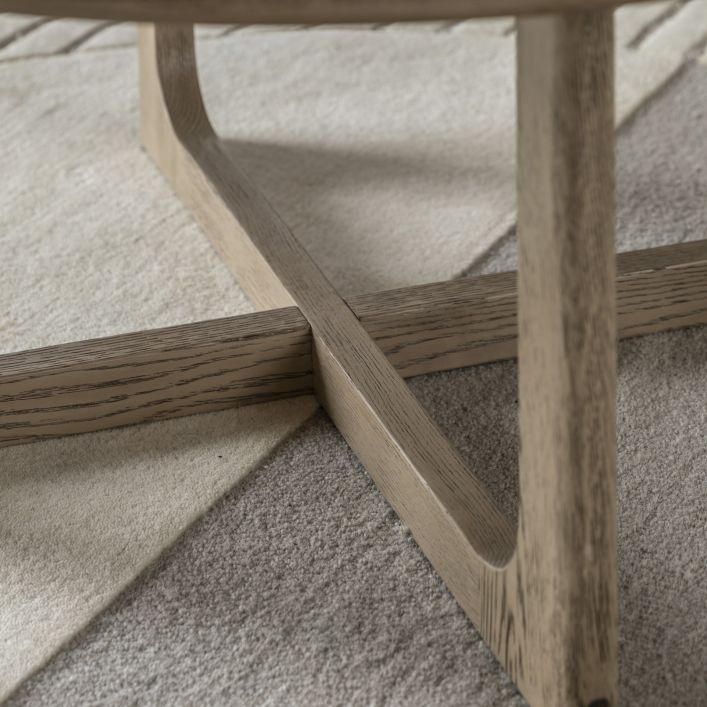Craft Oak Round Coffee Table - Smoked