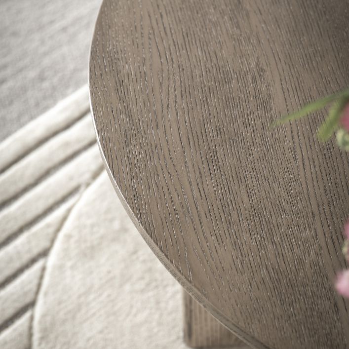 Craft Oak Round Coffee Table - Smoked