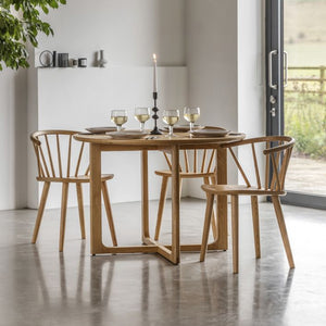 Craft 110cm Round Oak Dining Table - Natural