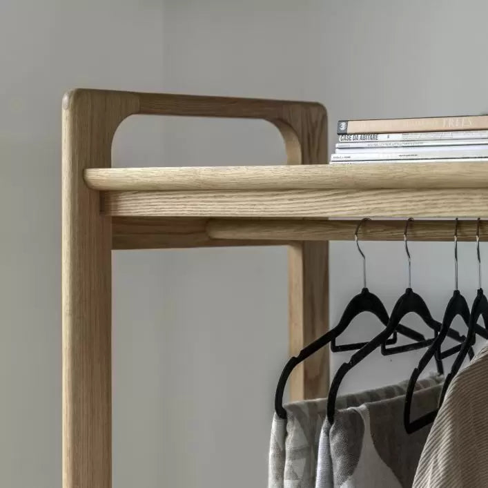 Craft Oak Open Wardrobe - Natural