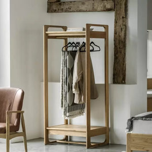Craft Oak Open Wardrobe - Natural