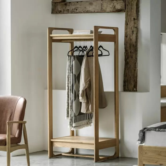 Craft Oak Open Wardrobe - Natural