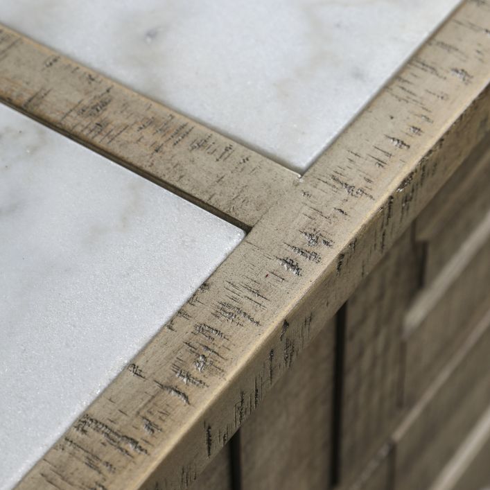 Vancouver Pine Kitchen Island - Marble
