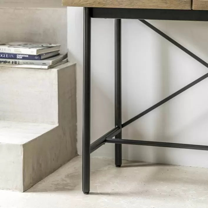 Panelled 2 Door Drinks Cabinet - Smoked